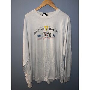 Old Time Hockey NHL Class of 1970 Long Sleeve Shirt Gray XXL Canucks Sabres